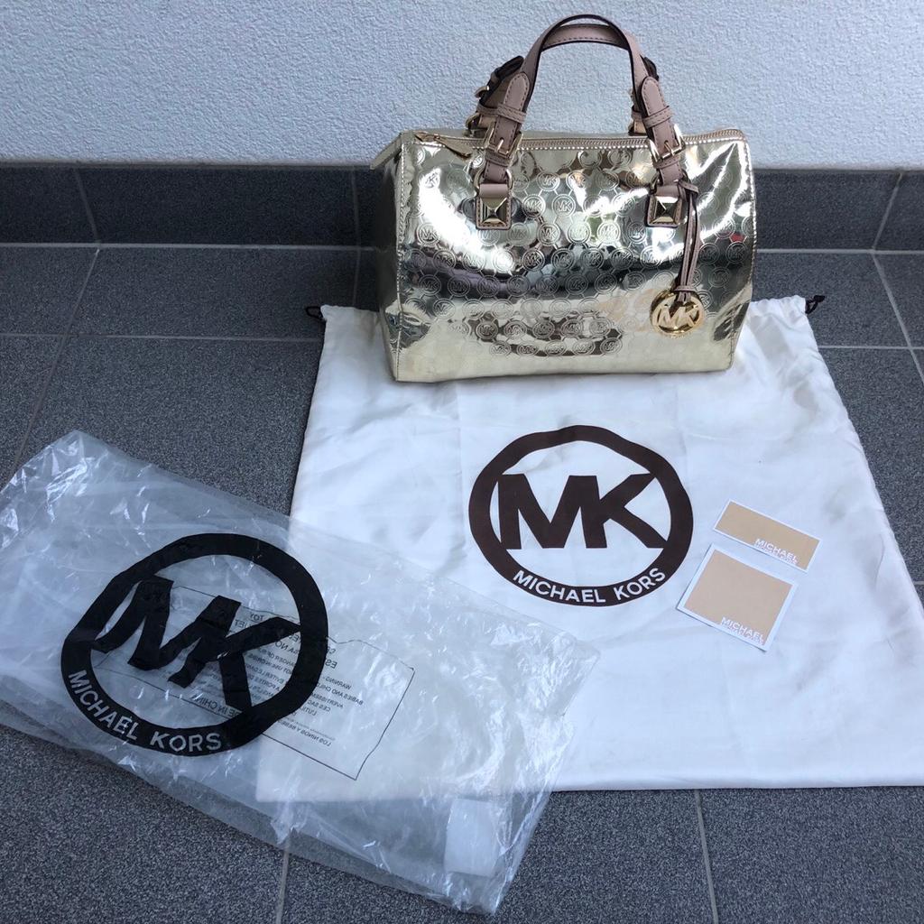 Michael Kors Limited Gold Bowling Grayson Bag in 1190 KG