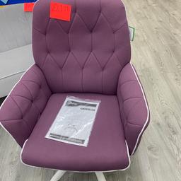 Specification:

Item Name: Office Chair
Brand Name: Vinsetto
Material Used: Sponge, Spandex Fabric(polyester), Metal
Colour: Purple
Product Dimension: 66W x 69D x 89.5-97H CM
Box Dimension: 71L x 30W x 59H cm
Weight Capacity: 120kg
Flat Pack: YES
Assembly Required: YES
Other Key Info: Adjustable Seat Height: 42-50cm
Back Size: 58W x 62H x 7T cm