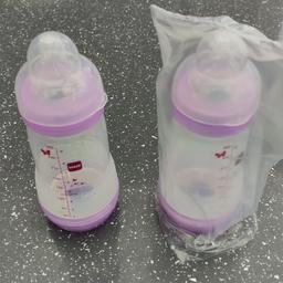 2 Mam bottles with size 2 teats brand new not used.

need collecting the next few days.