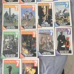 my childhood secret seven collection. 14 books, only no 3 missing. 

these books are in good quality given they are nearly 40 years old. 

have artwork within the books that gives the books and adventures more life.

hoping someone has young kids that would enjoy reading them