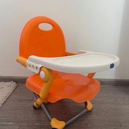 Lightweight and compact Chicco Chair is easy to fold away or open, wide seat, easy to clean removable tray, which can be used in 3 positions. Adjustable belts and safety harness have been removed as we used for older well sitting child as snack seat. Overall in good used condition.
Smoke and pet free home.
Collection from Tipton near PureGym.
