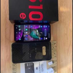 Samsung galaxy s10e in cardinal red 128gb, perfect condition other than a tiny scratch on the camera lense as shown in pictures this doesn't affect the camera, phone is on EE, comes with box, protective case, glass screen protector, 2x adapters and fast charger plus + cable. Collection only from b773pg please. No silly offers and no delivery.