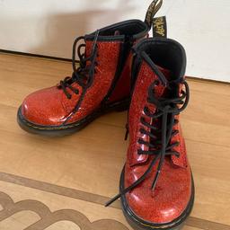 Girls red glitter dr Martens.
Hardly worn (see photos)
Bought from Schuh Meadowhall