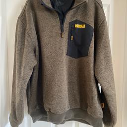 Men’s DeWalt work top
Worn a handful of times, slight bobbling to front, but hardly noticeable.
Lining is polyester, not fleece, so ideal for when it’s not too cold out!
Smoke free home