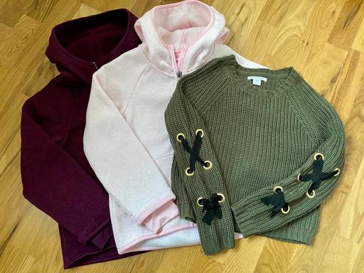 Buy & Sell Essex Chelmsford - Photos for Girl’s jumpers, khaki (new), pink & plum