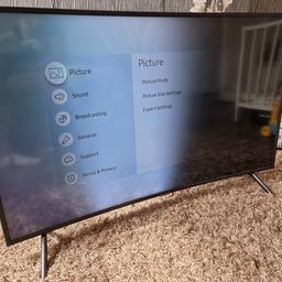 samsung 49inch Curved 4K Smart Needs New Backlights ,otherwise full working 
comes with Remote and cable