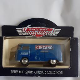 VW Transporter T1 1955 kombi van with cinzano vermouth livery.
Brand new in box.
Vanguard 73000.
Collection only.
