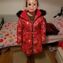 Red adee music notes coat age 8, excellent condition £30.
2 x Black river island coats, age 11/12, excellent for back to school, i have 2 same £20 each.
Multicoloured mimpi coat, lost belt, playwear, needs washing, age 7 £10.
Open to offers on all items, can deliver locally