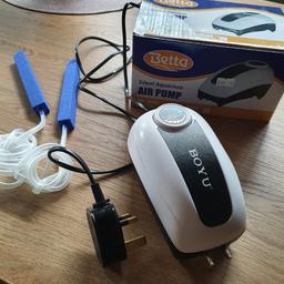 Boyu Silent Airpump with 2 airstones and pipework
variable control
brand new.