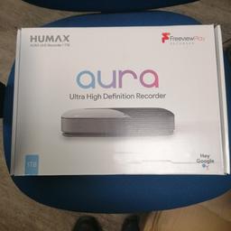 Humax Aura 4K Android TV Recorder with Freeview Play 1 TB

!!!!!! ONLY 1  LEFT!!!!!!! 
Brand new box only opend to check

PayPal accepted (fees apply)
Delivery available from £1
post Is with dpd next day for free normaly £9.50
Collection also available!
Rrp £255 each!!