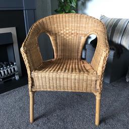 Comfortable nearly new wicker chair