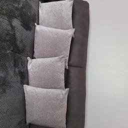 4x light grey colour cushions. They are about 45cm on each side and are filled with soft goose feathers. We only had them for a few months, so they are in a very good, clean condition £10.00 for all set of four. Collection from LU4 area.