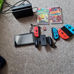 like new Nintendo switch comes with original remotes plus an extra set of controls. it has 3 games 1 doesn't have a box but works perfectly hardly used hence the reason for selling.
collection only please.