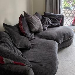 Grey sofa. This is a really large item from a smoke free home. Cushions have patterns on oneside.

Viewing is advised and can occur in a COVID safe setting.

Those wanting it would need to collect.

