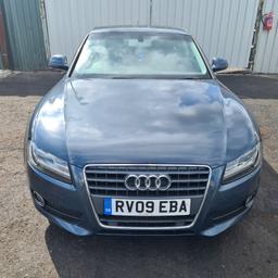 TRADE SALE!

AUDI A5 TDI SPORT, 
2.7 DIESEL, 
AUTOMATIC, 
COUPE, 
GREY, 
2009. 

STARTS AND DRIVES, TRIPTRONIC ISSUE (GEARBOX ISSUE) WILL GO INTO DRIVE & REVERSE. 
MILEAGE: 93275, 
MOT: 29TH OCTOBER 2021, 
AWAITING LOGBOOK.

FOR FURTHER INFORMATION PLEASE CALL US ON 01902 457 171.
