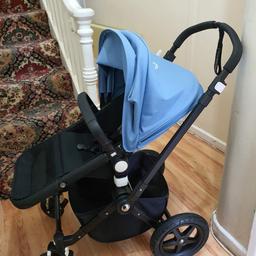 Bugaboo cameleon 3 pram with carrycot, footmuff and 2 raincovers, very good condition.
RRP £675
Collection only