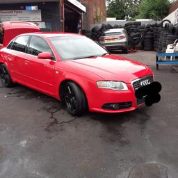 Nice 06plate audi a4 sline 1.9tdi moted end dec showing taxed to get u home cat d cus few scratches on bk bumper n passenger bk arch not recorded electric windows central locking power steering gloss black alloys with gud tyres around only don 163k got loads receipts of work don to it in the past only 3 owners from new drives n pulls faultless driverside window don't go dwn had to do by hand but part from that cars in mint condition inside n out full logbook n loads paperwork 995 ono