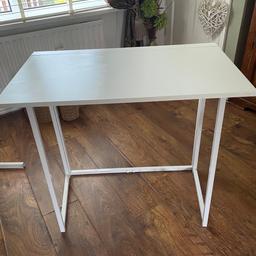White folding desk only used for a week so like new condition
