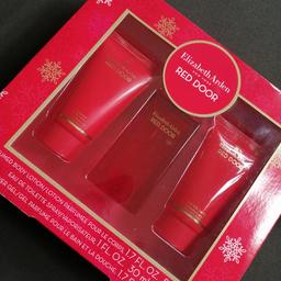 New and unused
Red Door 30ml eau de toilet perfume, 50ml body lotion and 50ml bath/shower gel 
Collection only