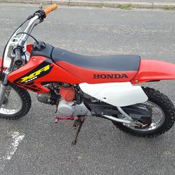 Childs Honda xr70r 2003 same bike as honda crf70
semi auto so no clutch but has gears so easy to learn on
CASH ON COLLECTION ONLY THANKS