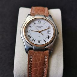 Verkaufe wunderschöne Herren Armbanduhr
Marke Certina
Mit sehr schönen römischen ziffern
Uhrenband in braun gehalten
Neuwertig

Versende auch gerne gegen aufpreis

Dies ist ein privatkauf kein umtausch oder rücknahme der Ware