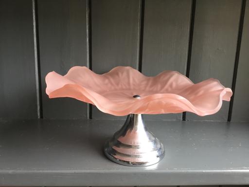 Buy & Sell Suffolk East Suffolk - Photos for Vintage Pink Frosted Art Deco Cake Stand