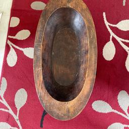 Large Rustic Antique/vintage wooden primative hand carved Dough Bowl/bowl