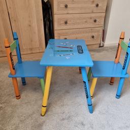Crayola kids table and 2 chairs

hardly used as at grandparents

collection only.