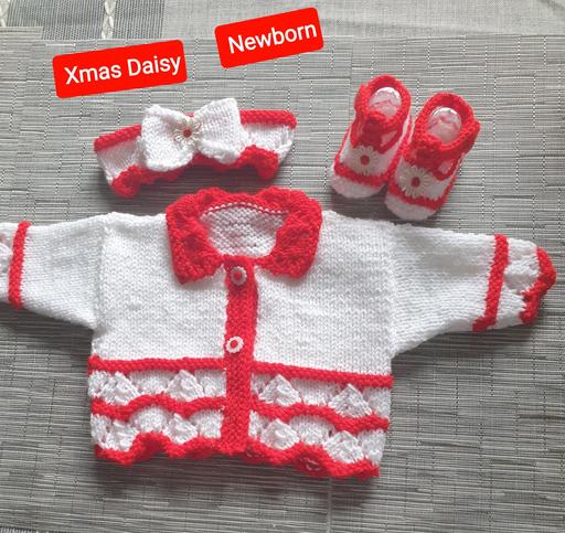 Buy & Sell West Midlands Solihull - Photos for Newborn Xmas Daisy Set White Red Trim