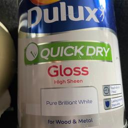 Dulux High sheen gloss 
Paint brush and masking tape 
Collection Clayton 
£15 for all
