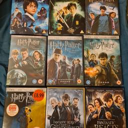 all harry potter movies 2 disc editions no scratches and both fantastic beast movies all in one place  do no looking about ..