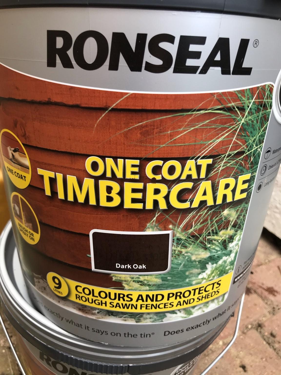 Ronseal dark oak fence paint 9 litre tub in WF9 Wakefield for £12.00