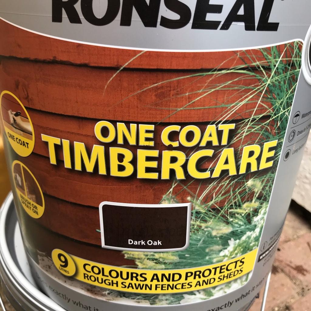 Ronseal dark oak fence paint 9 litre tub in WF9 Wakefield for £12.00