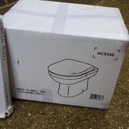 back to wall wc toilet with cistern and seat
new in box