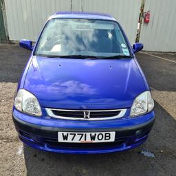 TRADE SALE!

HONDA LOGO 8V, 
1.3 PETROL, 
5 SPEED MANUAL, 
3 DOOR HATCHBACK, 
BLUE, 
1999.

STARTS AND DRIVES, X1 FORMER KEEPER,
LOW MILEAGE: 65451, 
MOT: 16TH MARCH 2022, 
V5 PRESENT. 

FOR FURTHER INFORMATION PLEASE CALL US ON 01902 457 171.