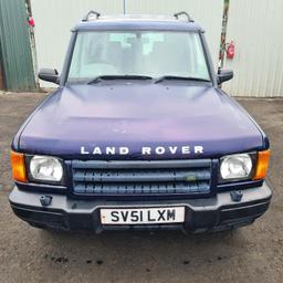 TRADE SALE!

LAND ROVER DISCOVERY TD5 S, 
2.5 DIESEL, 
5 SPEED MANUAL, 
ESTATE, 
BLUE, 
2001. 

STARTS AND DRIVES, PAINT PEEL ON PANELS
MILEAGE: 140476, 
MOT: NONE, 
V5 PRESENT. 

FOR FURTHER INFORMATION PLEASE CALL US ON 01902 457 171.