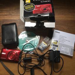 Nikon coolpix S3400 digital camera. Excellent condition as new, hardly used. Collection only please.
