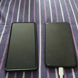 galaxy s10 plus just needs google unlocked and an iphone for spare parts both phones work both in decent shape 120 for both