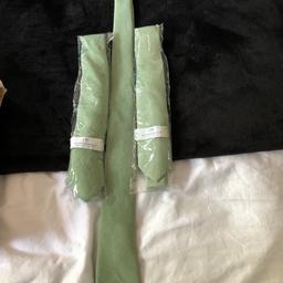 3x Harrison Sage Green Cotton Blend Skinny Tie excellent quality soft fabric  on website they’re worth £13 each