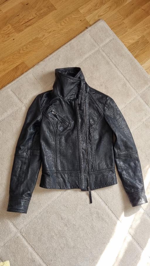 Buy & Sell North West London Brent Cross - NW4 - Photos for All saints Black leather jacket, UK Size 8