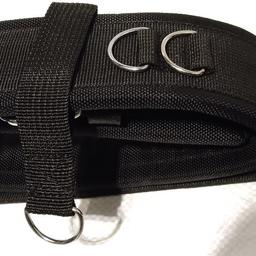lanyard anchor
padded for waist comfort
adjustable waist 30 till 48 inches
width ,2.25 inches