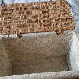 whicker basket with removable liner for easy washing ...has 2 handles one at each end
used but plenty of life left in it 

collection Hallwood park wa7 2fr