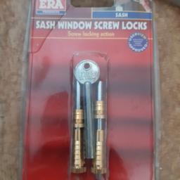 Cash on collection from N1 1TW. 
Unused sash window screw locks. Packaging is a bit damaged due to been packed away.    I have 2 packets. £3 each or both for £5.
Other items also for sale.