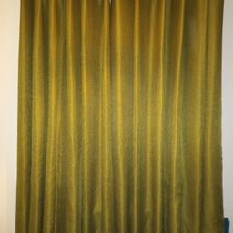 As new olive green Dunelm "Alice" ring top blackout curtains 90"x72" cost £65. Very thick and heavy, have only been up for 2 weeks so as new condition, not even a mark on the rings. Reduced price due to no shows and I really need to clear my spare room. These are an absolute bargain. No offers collection only wombwell.