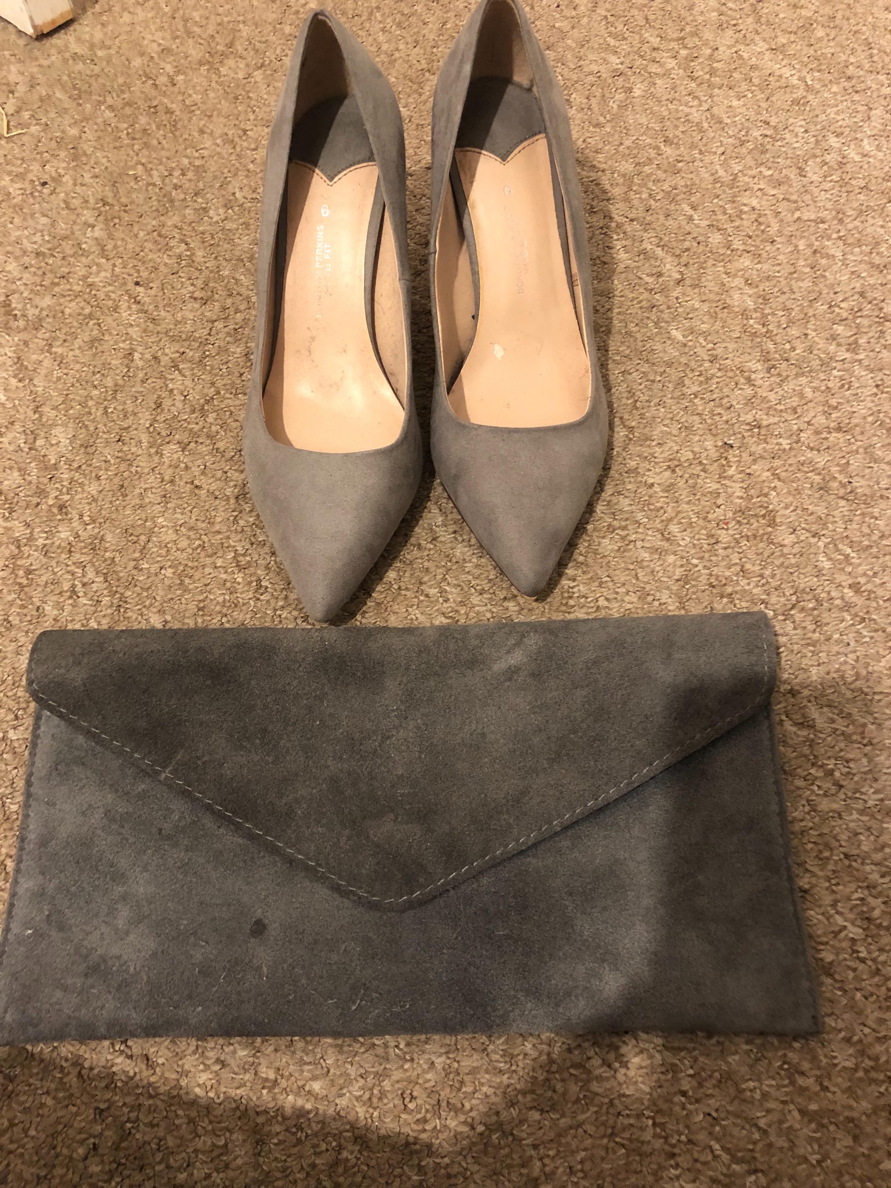 Grey shoes and matching bag in WV10 Wolverhampton for £15.00 for sale