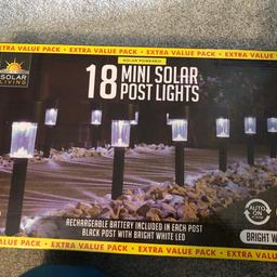 New still boxed 18 post lights only £8