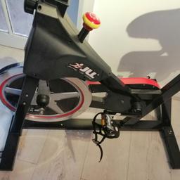 Brand jll ic300

Very good condition
18 kg fly wheel
Chain flywheel
resistance Friction pad
Sturdy
Well built. Good for beginners and Pros.

At a bargain price. Was put up for 150. Now £130 true bargain. For the name and quality of bike. Simply Google it and see. No offers thanks
