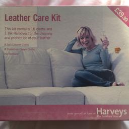 New Harveys Leather Care Kit box open but never used like new.

Box is a bit tatty where it has been opened but the kit is complete with all sachets and ink remover

RRP £39.99
Cash on collection.