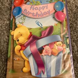 Winnie the Pooh birthday card. 3D details on the front. Printed detail inside and printed envelope. 5.5x8 Listing other cards so happy to combine postage if you contact me before purchasing