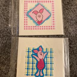 x2 handmade Piglet cards from Winnie the Pooh. Blank inside. Includes envelopes. 5 inch square. Listing other cards so happy to combine postage if you contact me before purchasing